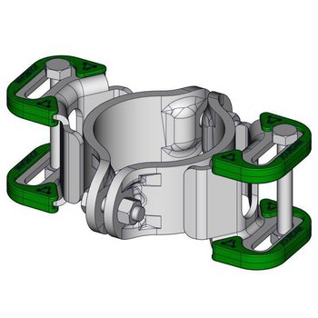Riegelhalter DUO Surlock 180° für Autolock Torveriegelung, Ø 102 mm