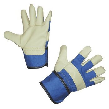 Schweinevollleder-Handschuh blau JUNIOR, Größe 6-8, 6 Paar