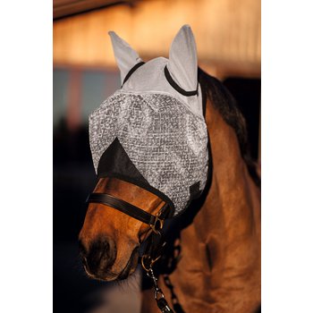 Fliegenmaske mit Ohren-und UV-Schutz, schwarz, Pony
