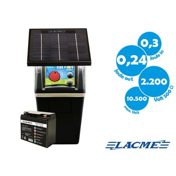 LACMÈ Weidezaungerät CLOS P25-V, inkl. Solarmodul und Akku