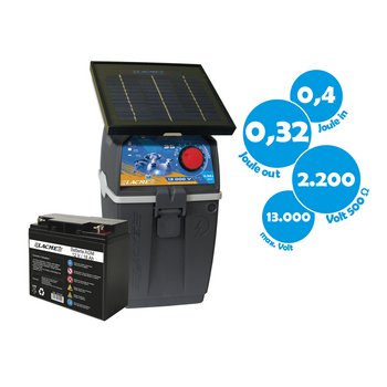 Lacmé Weidezaungerät Secur 35 Solar-Set, inkl. Solarmodul und Akku