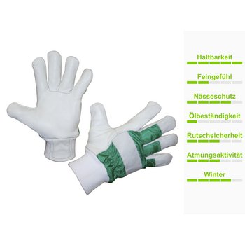 Ziegenleder - Handschuh WOOD II, chromfrei geegerbt, gefüttert